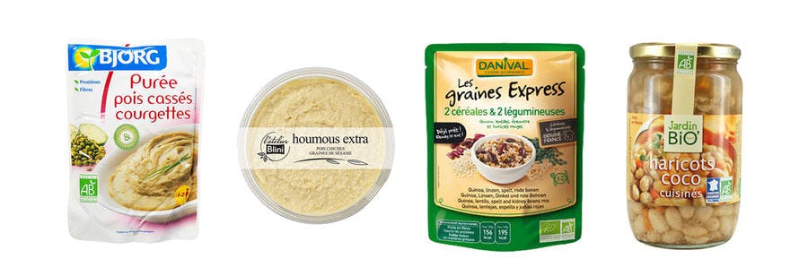 Produits alimentaires à base de légumineuses