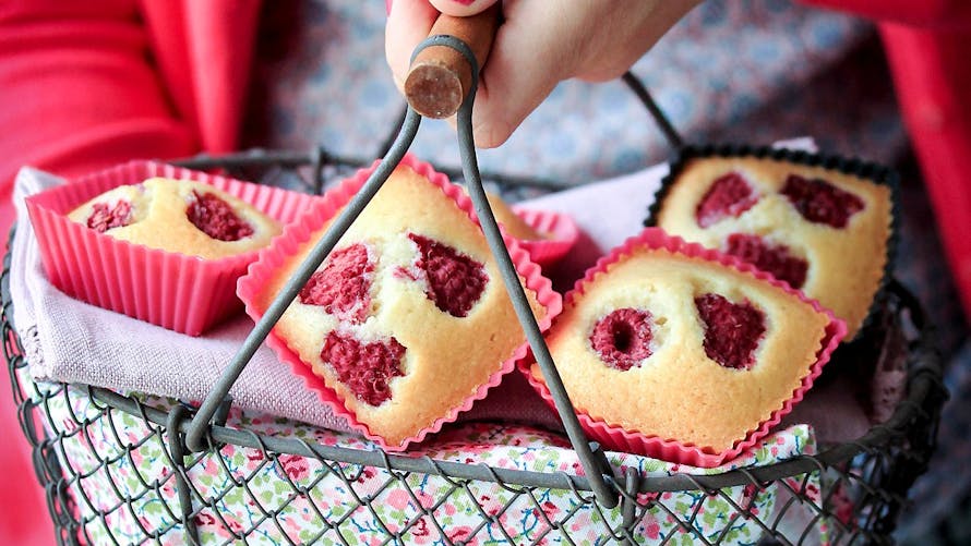 Financiers aux framboises