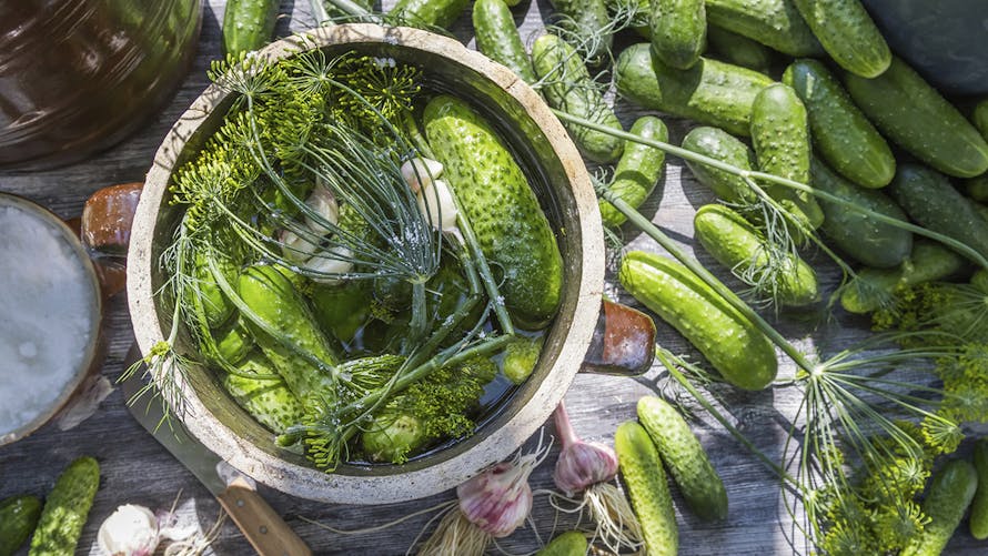 Bocal de cornichons maison