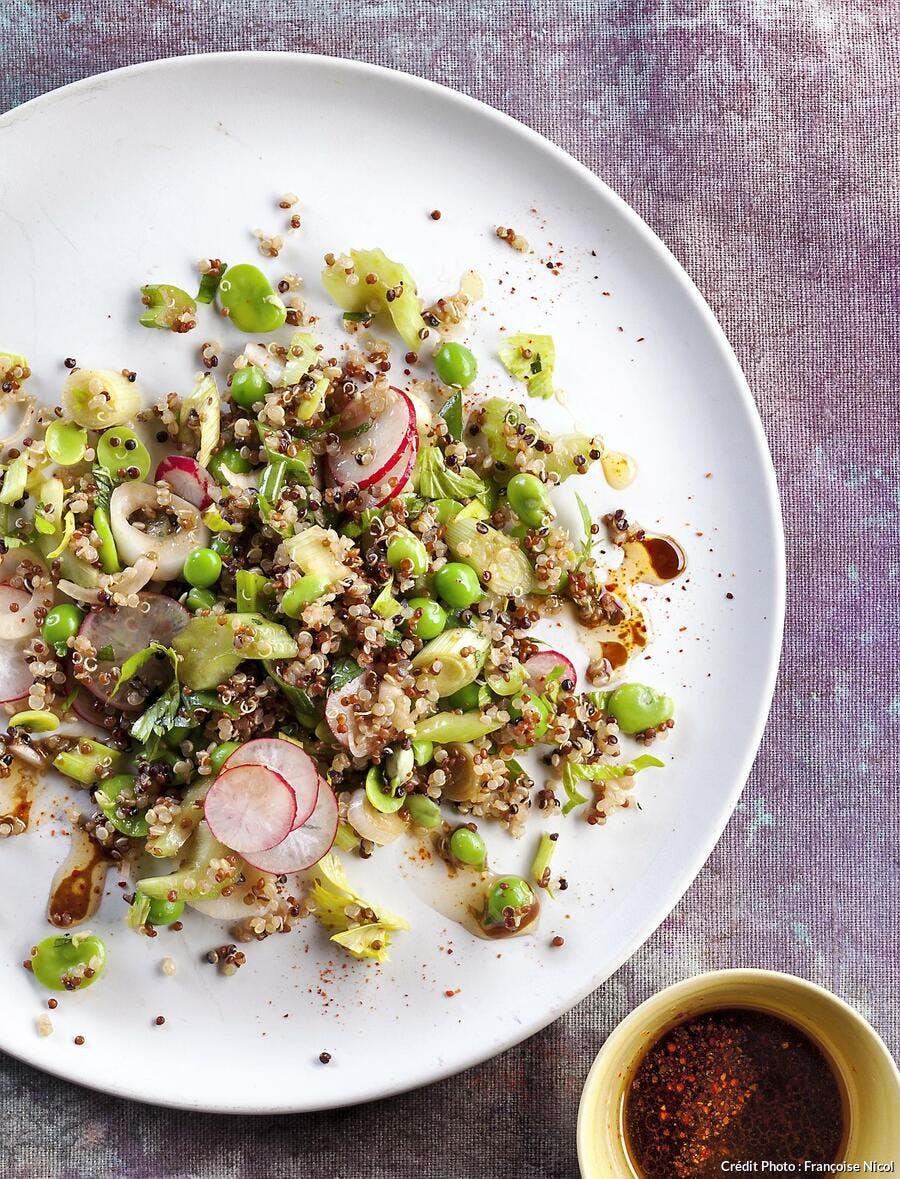 Salade de quinoa aux légumes verts