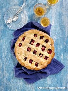 Tourte pommes - framboises et cranberries