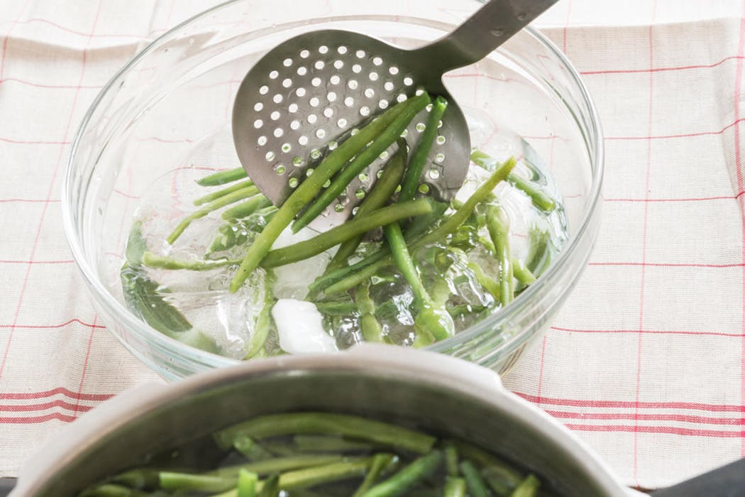 Blanchir des haricots verts
